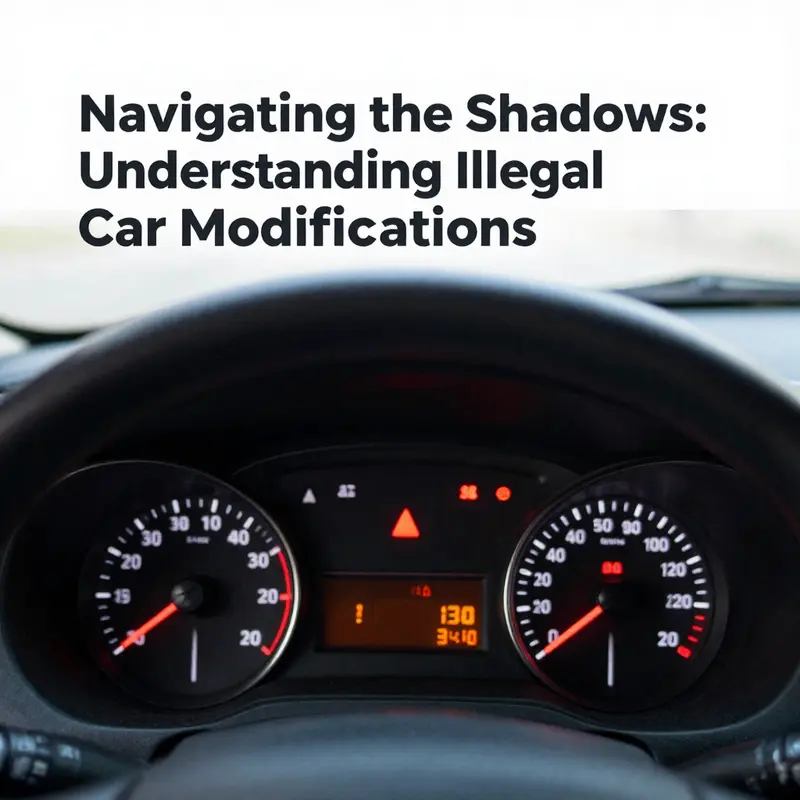 A literal representation of the warning signs associated with illegal car modifications.