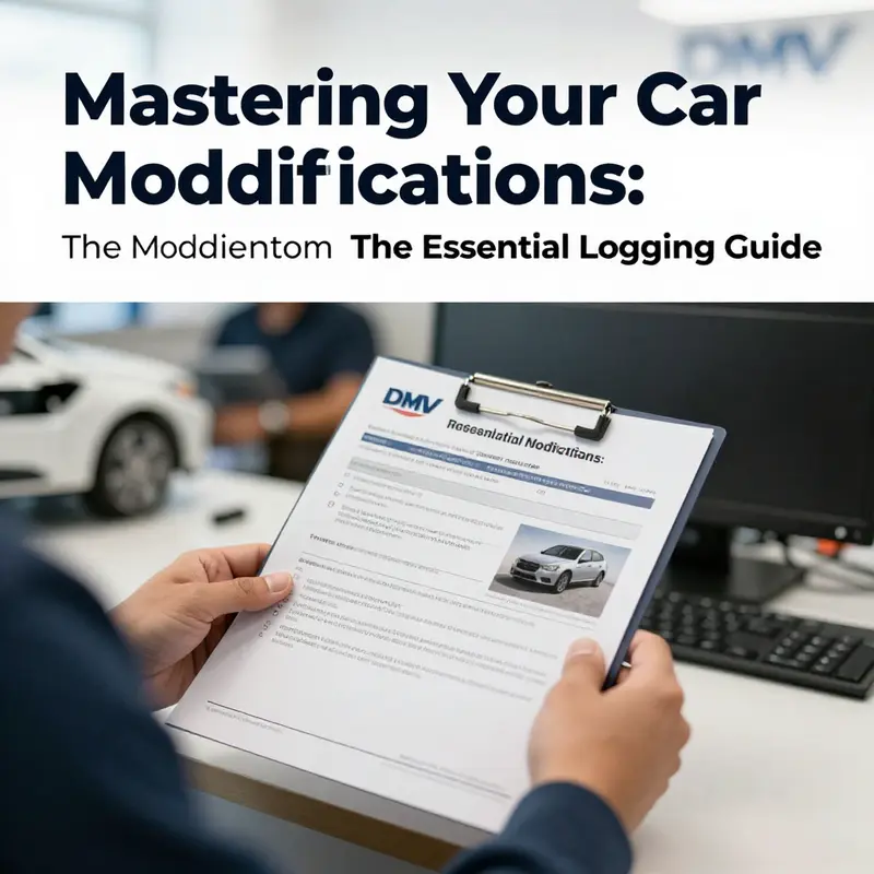 An organized modification log capturing vehicle information and modifications.
