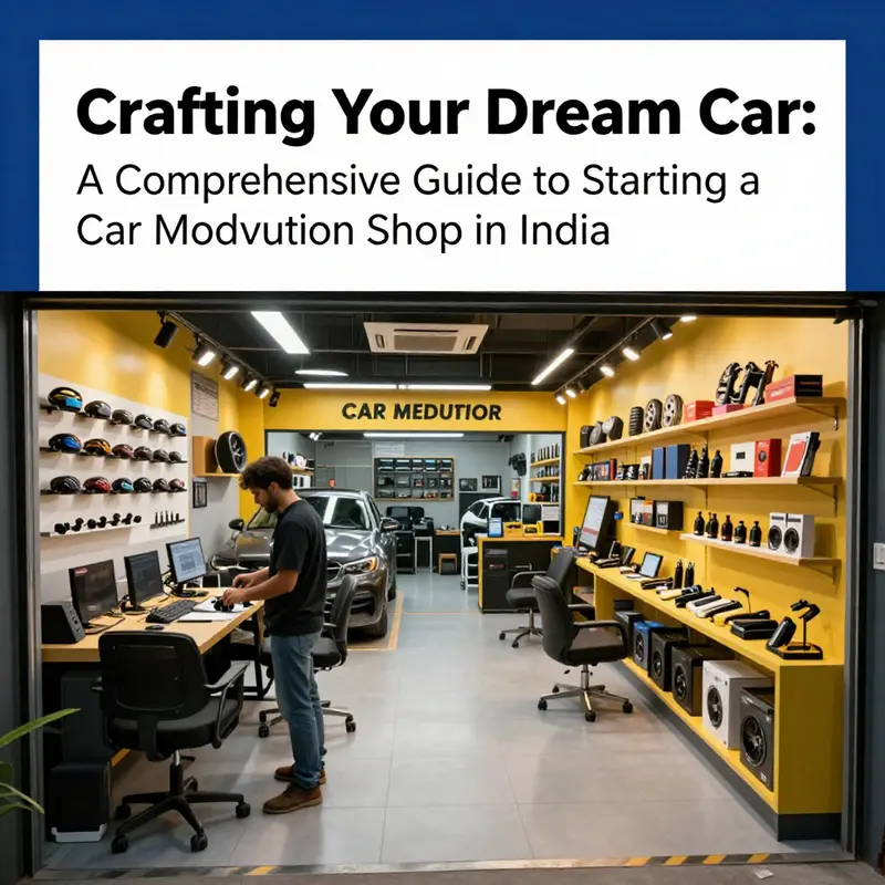Infographic detailing the Indian car modification market landscape.