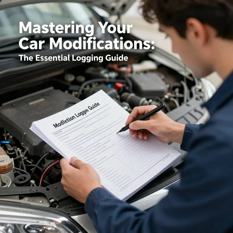 An organized modification log capturing vehicle information and modifications.
