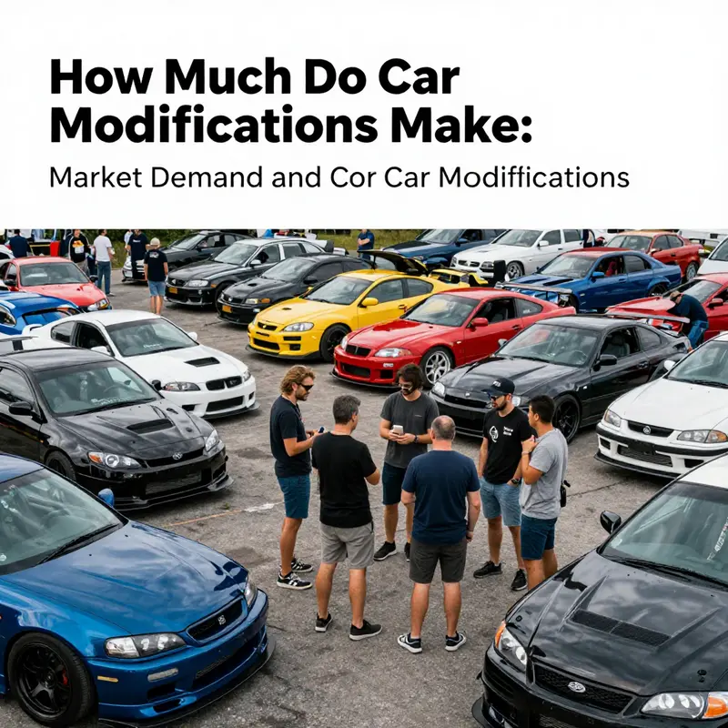 A glimpse into the economic vibrancy of a car modification shop showcasing diverse vehicles and revenue potential.