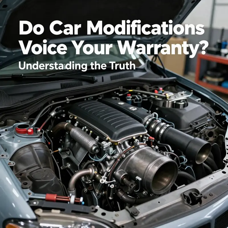 A modified car engine showcasing aftermarket components that may impact warranty coverage.