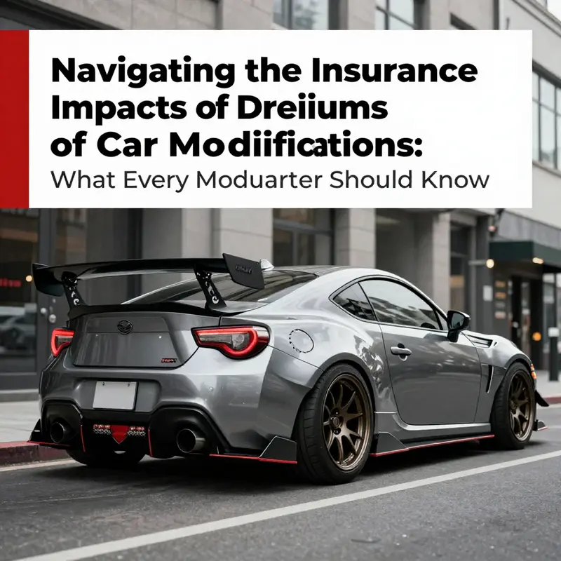 A modified sports car highlighting performance enhancements, illustrating the potential for increased insurance premiums.