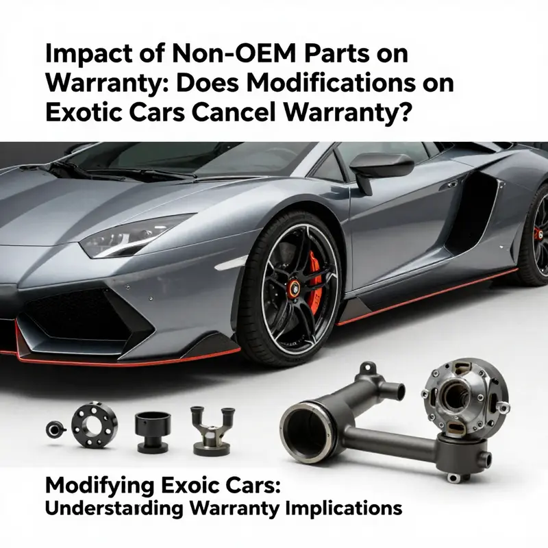An exotic car being modified, representing the challenges of maintaining warranty coverage.