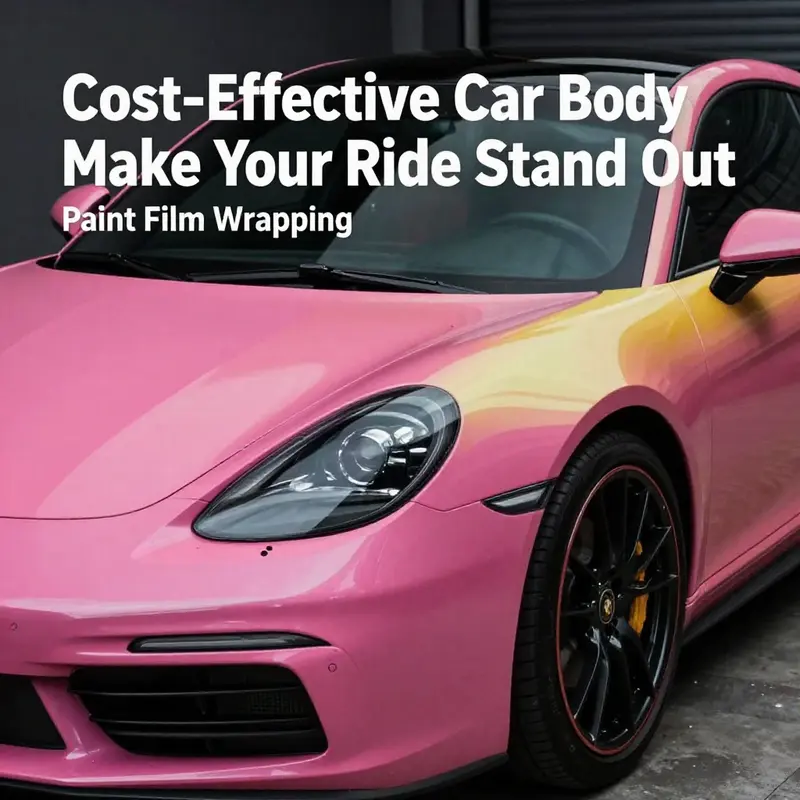 The meticulous application of vinyl film wraps transforms the appearance of a vehicle effortlessly.