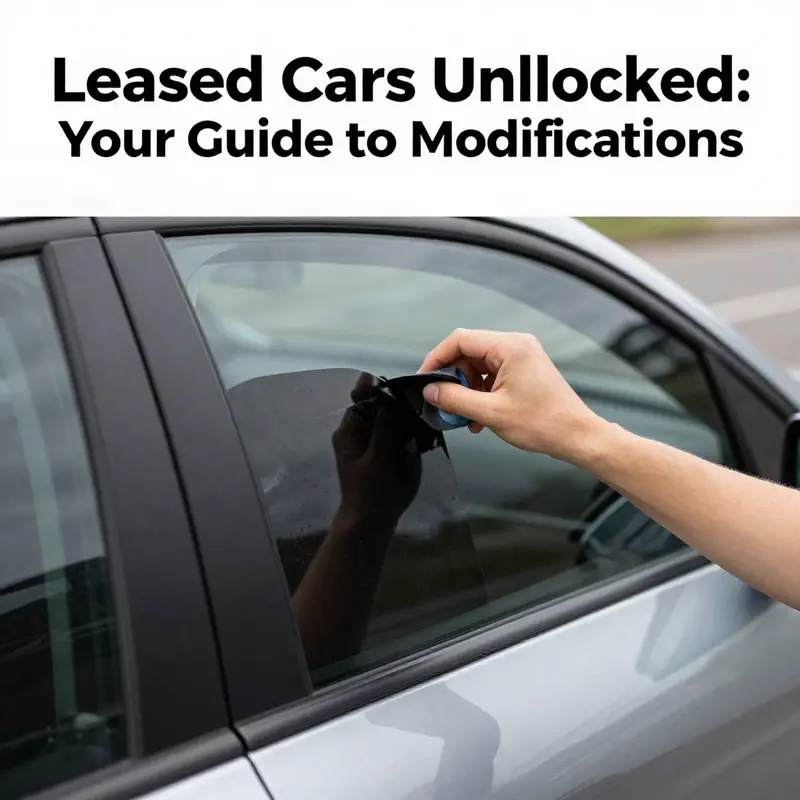 Aftermarket parts featured near a leased vehicle, highlighting modification restrictions.