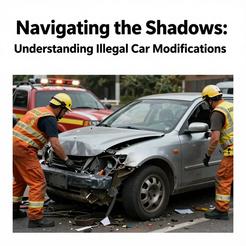 A literal representation of the warning signs associated with illegal car modifications.