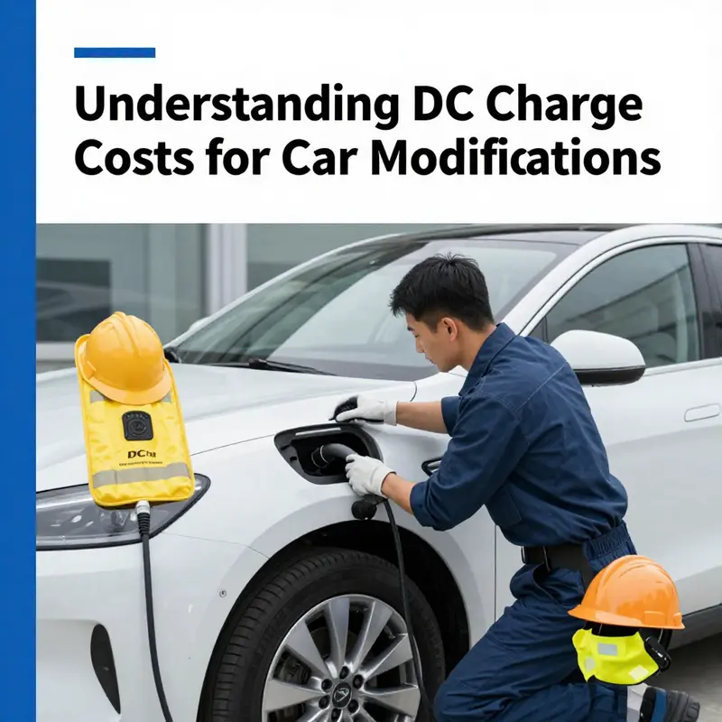 An infographic detailing the cost ranges of DC charging modifications for cars.