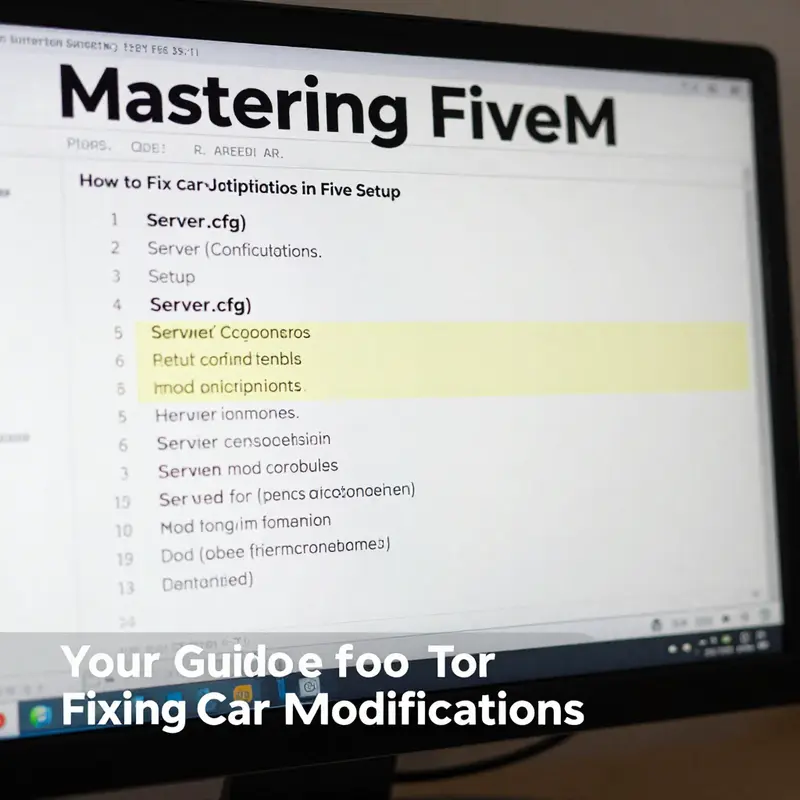 A server configuration setup essential for managing and modding vehicles within FiveM.
