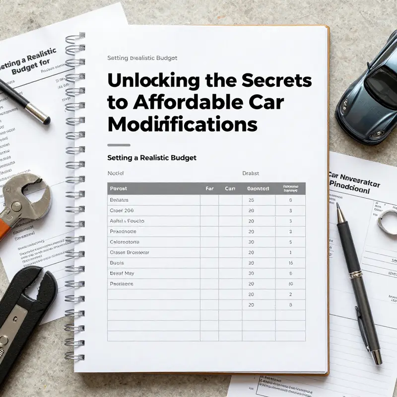 A meticulous budget plan essential for car modification success.