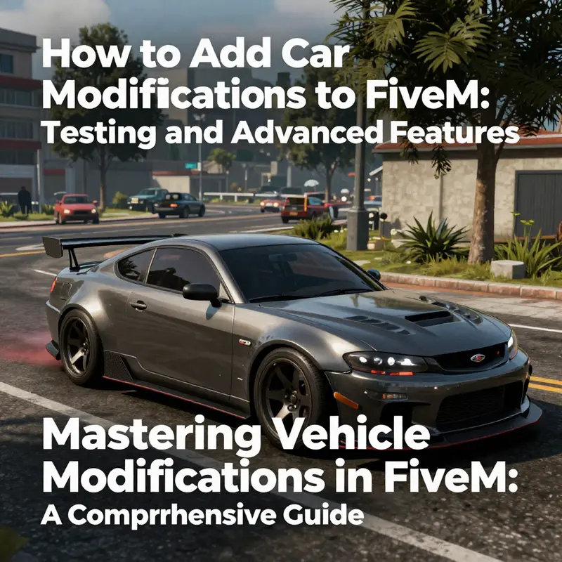 Setting up vehicle modification files in a 3D modeling software.