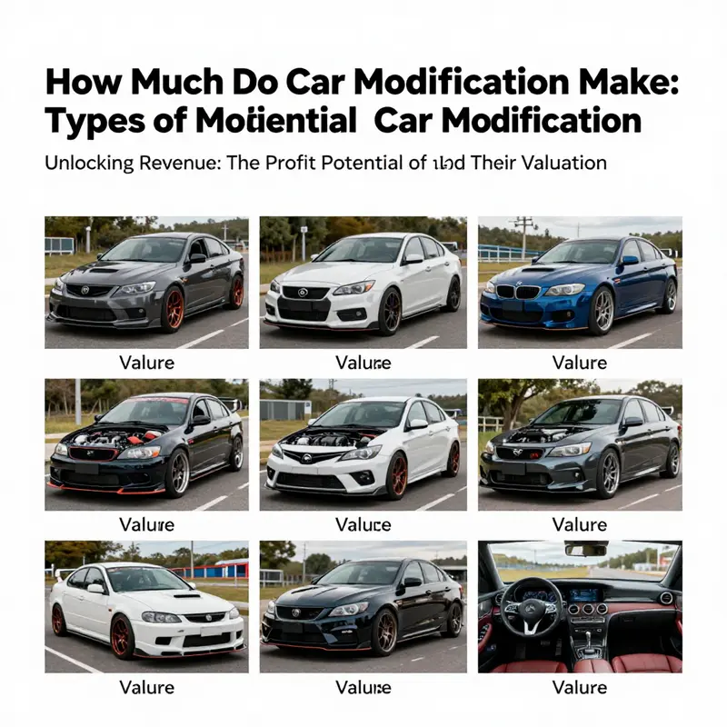 A glimpse into the economic vibrancy of a car modification shop showcasing diverse vehicles and revenue potential.
