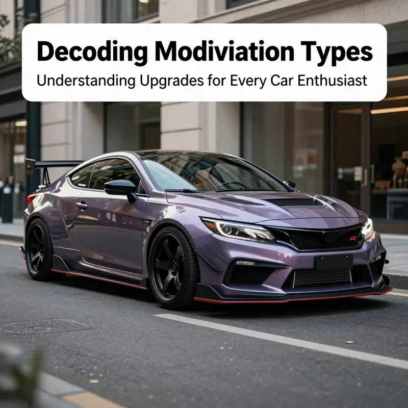 An example of performance-focused car upgrades for enhanced speed and handling.