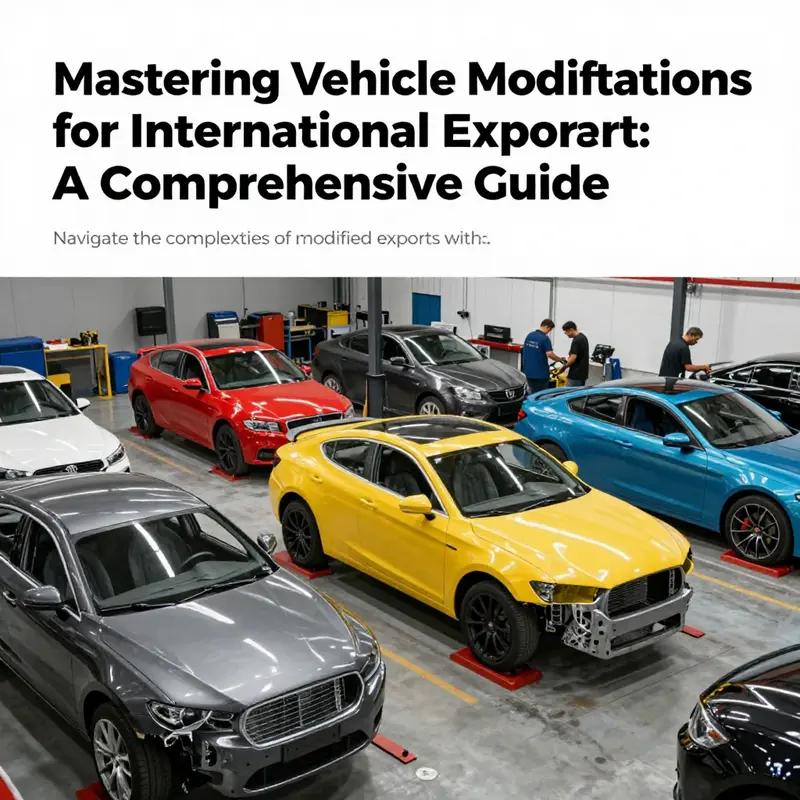 A vibrant workshop scene showcasing multiple cars being modified, indicative of the car modification industry.