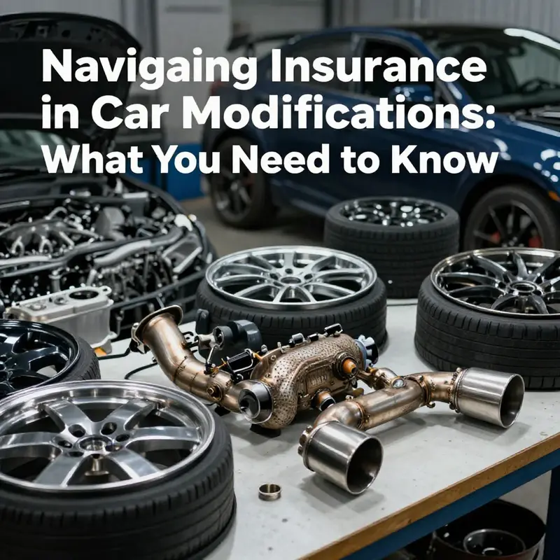 An array of car parts showcasing the diverse range of modifications one can make.