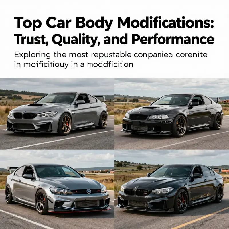 A collage of modified cars highlighting the artistry and performance enhancements in car body modifications.