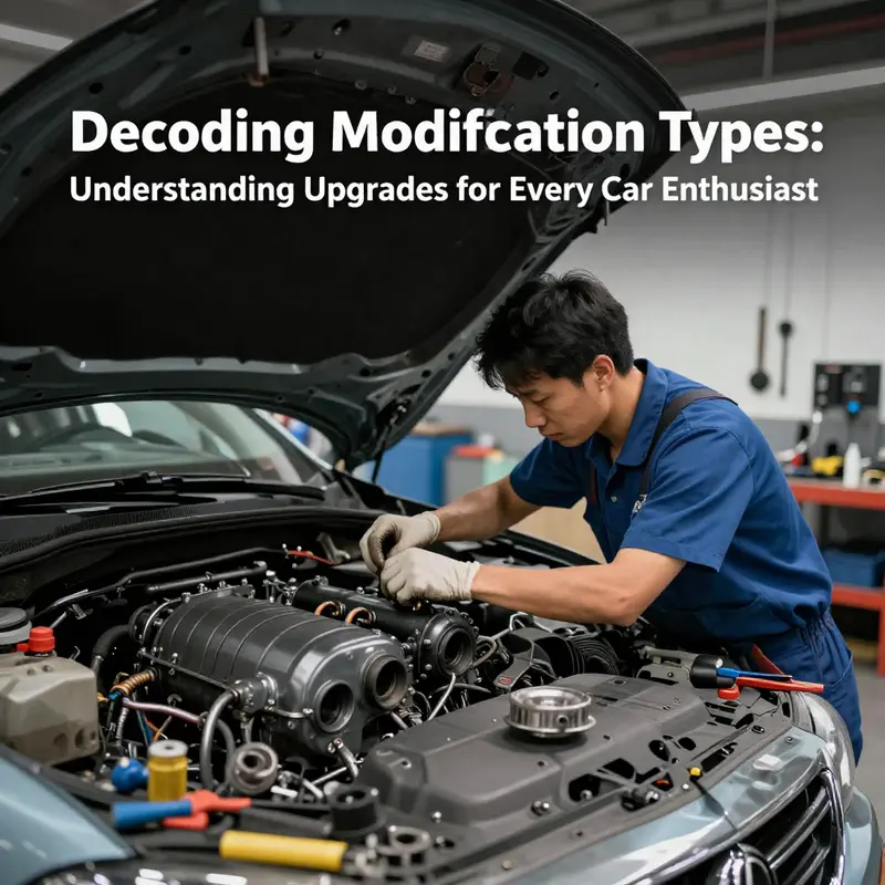 An example of performance-focused car upgrades for enhanced speed and handling.