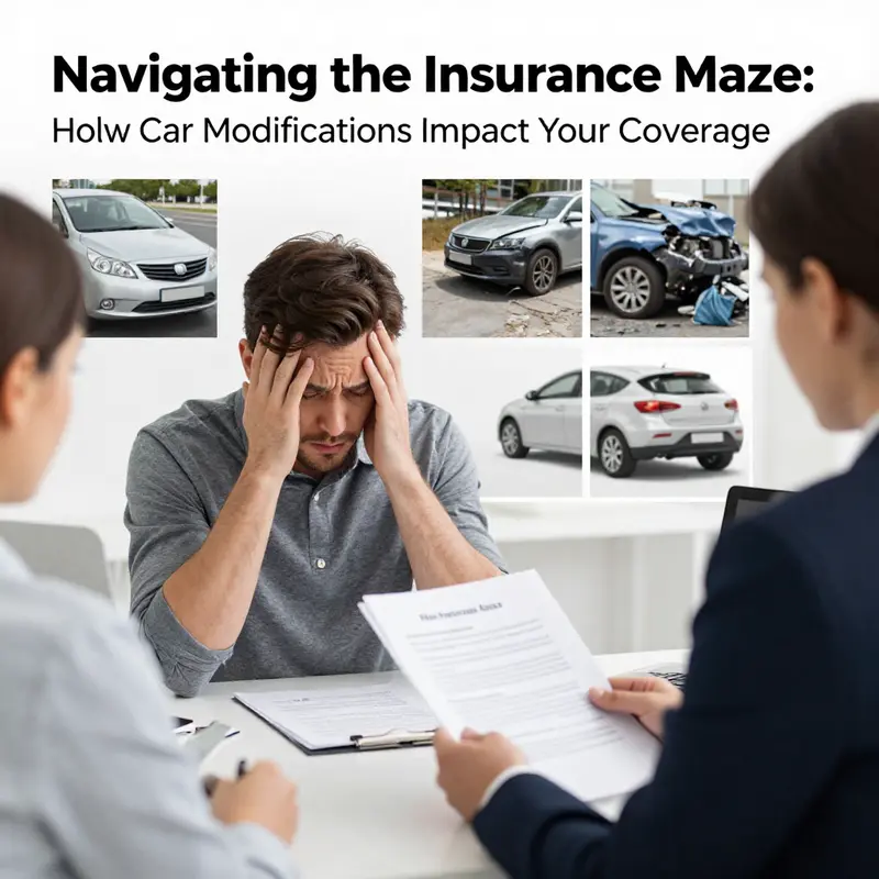 The contrast between stock and modified vehicles illustrates the potential increase in insurance premiums.