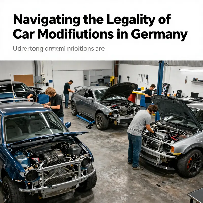 A collaborative workshop with car modifiers working on various vehicles, highlighting the passion and community in the car modification culture.