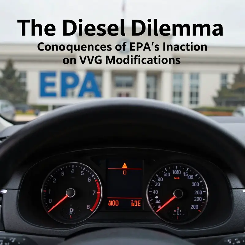 Dashboard warning lights in a VW diesel car highlight the compliance issues stemming from EPA’s potential disapproval.