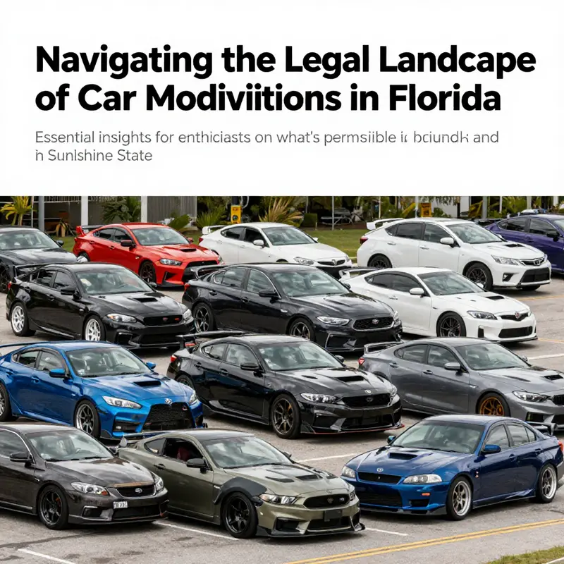 A collection of various modified cars demonstrating different styles while adhering to legal regulations.