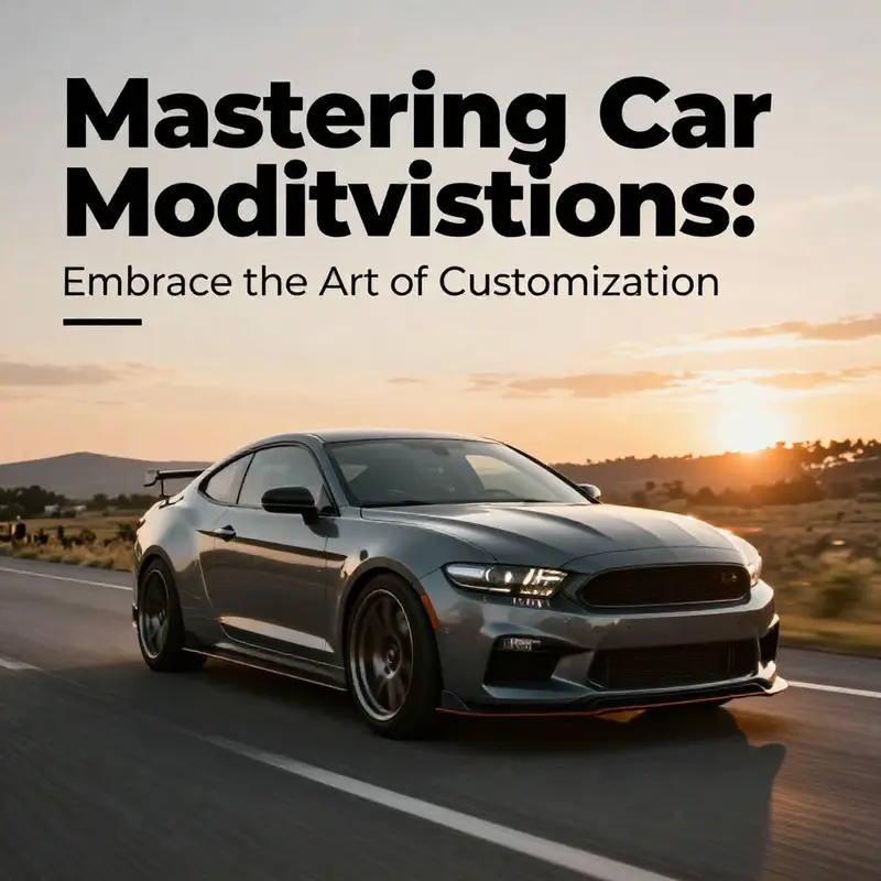 A sleek, modified car racing down a road at sunset, symbolizing the excitement and passion of automotive modifications.