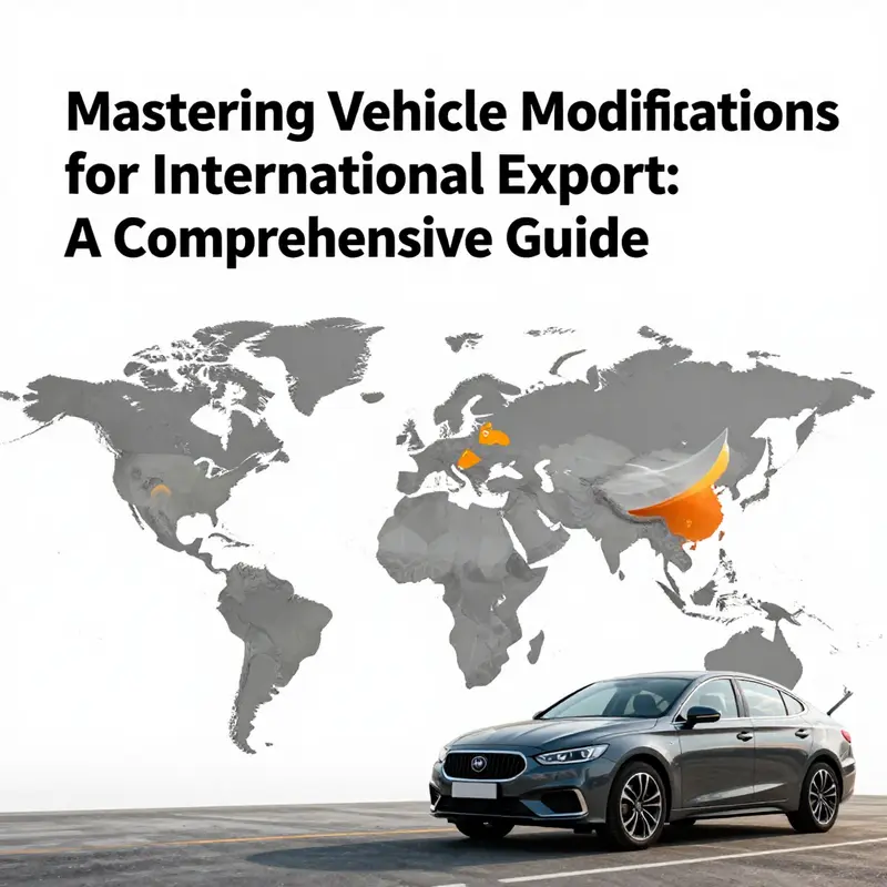 Essential documentation and evidence of modifications for exporting vehicles.