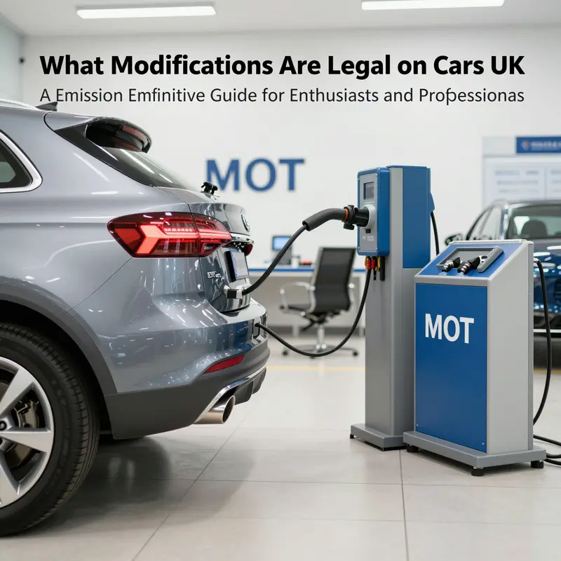 A sports car exhibiting legal aftermarket body and exterior modifications compliant with UK regulations.