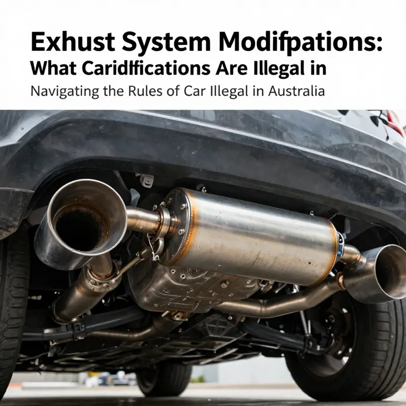 Illustration of various exhaust system modifications, showcasing pros and cons.
