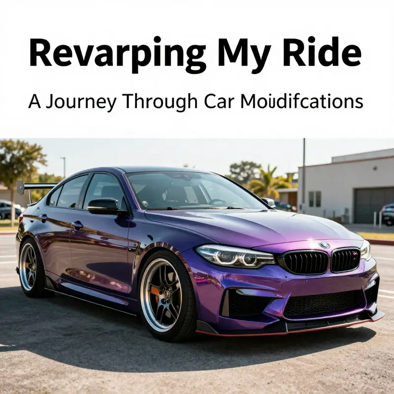 The radiant exterior of my car, featuring custom paint and body upgrades.