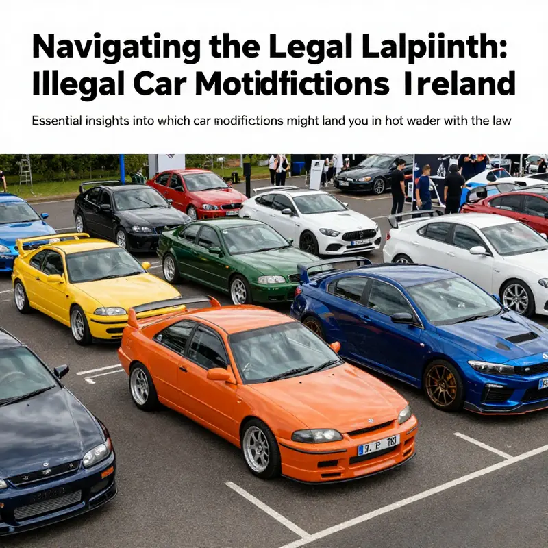 A collection of modified cars at a show representing car enthusiasts while following legal guidelines.