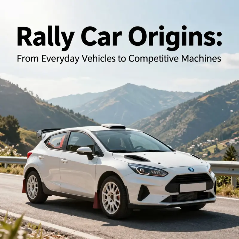 A standard production hatchback that serves as a base for rally modifications.