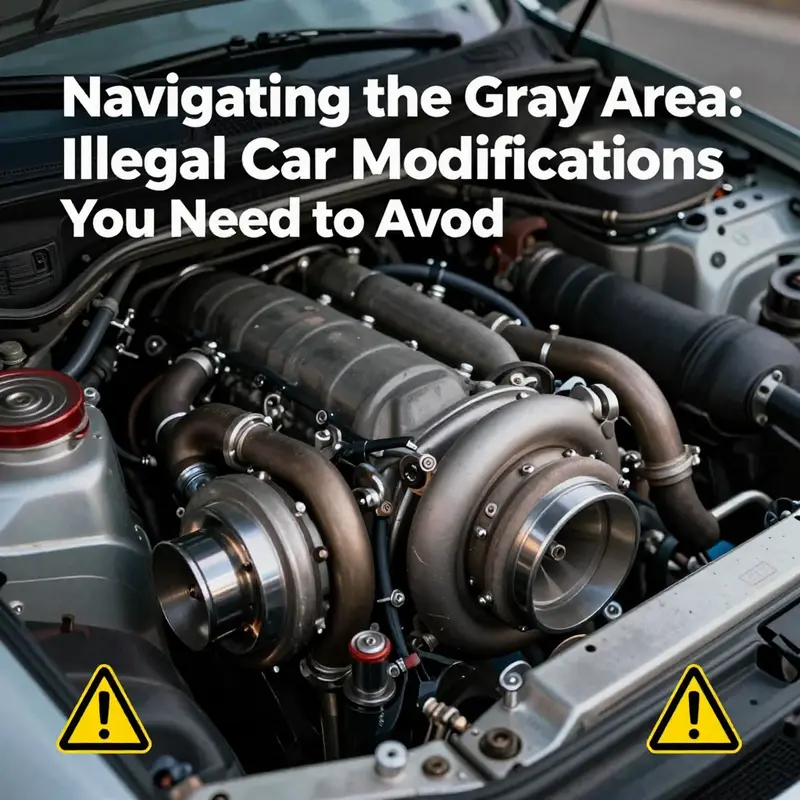 Examples of illegal engine modifications that could violate automotive regulations.