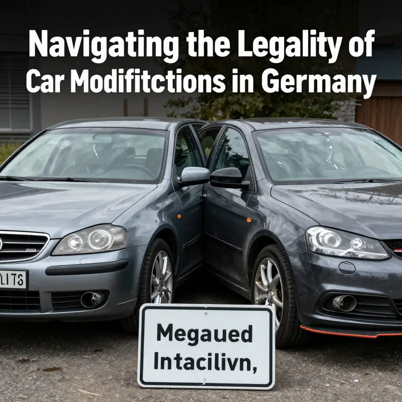 An example of legal car modifications in Germany featuring custom wheels and body kits.