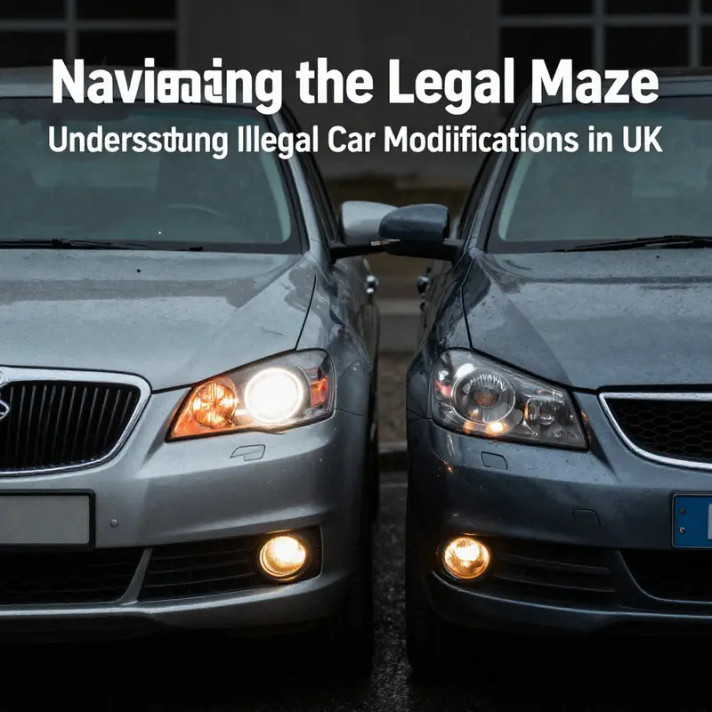 An illegal, loud exhaust system highlights potential legal violations in vehicle modification.