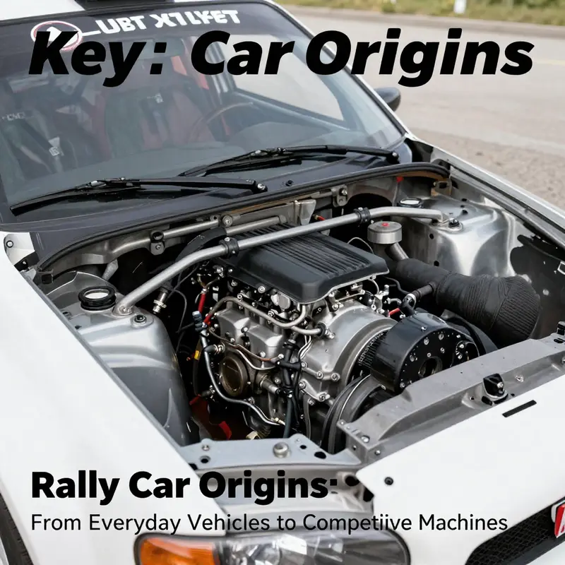 A standard production hatchback that serves as a base for rally modifications.