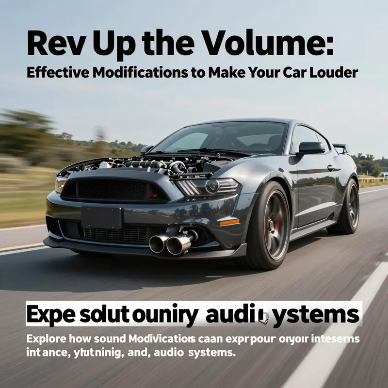 A high-performance car revving its engine, highlighting modifications that make it louder on a scenic roadway.