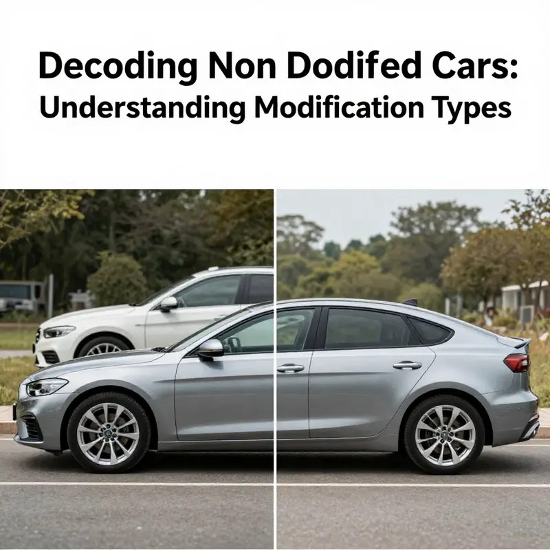 Comparison between a non-modified vehicle and its modified counterpart, showcasing factory features.