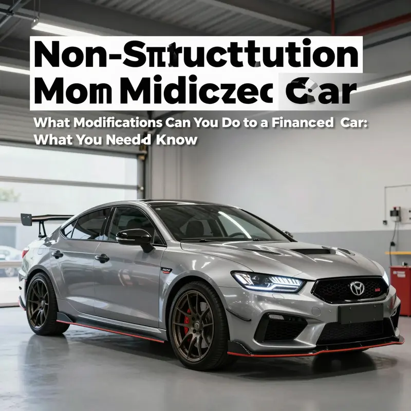 Examples of non-structural modifications enhancing a financed car’s aesthetics and performance.