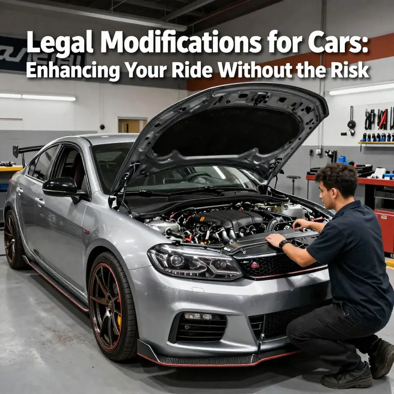 A technician applying a vibrant color modification to a car, highlighting legal alterations.