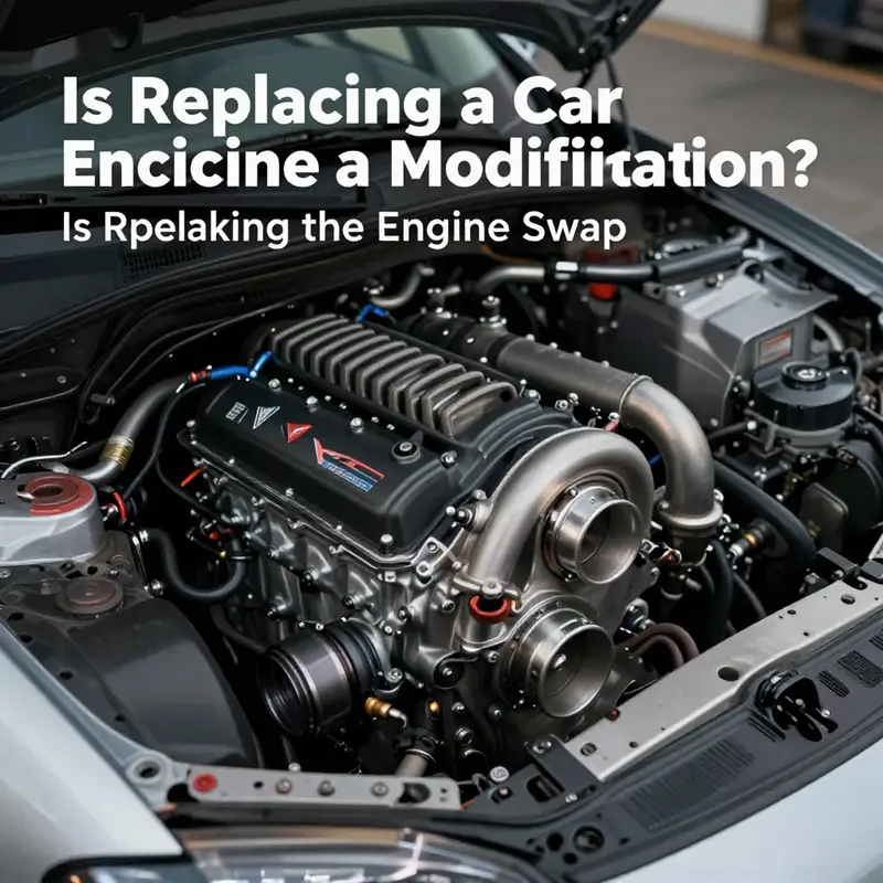A turbocharged engine installation to enhance vehicle performance.