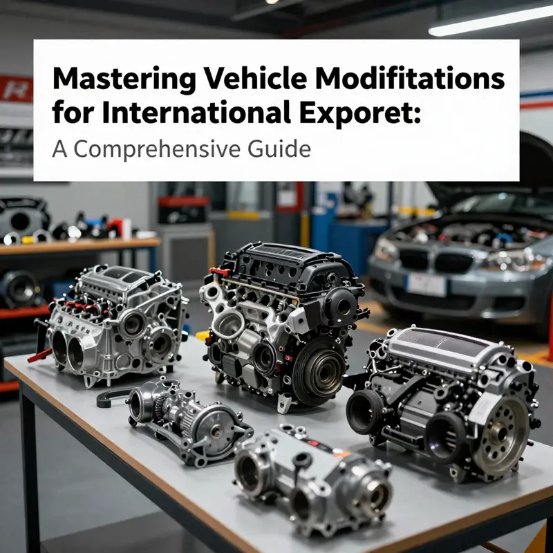 Essential documentation and evidence of modifications for exporting vehicles.