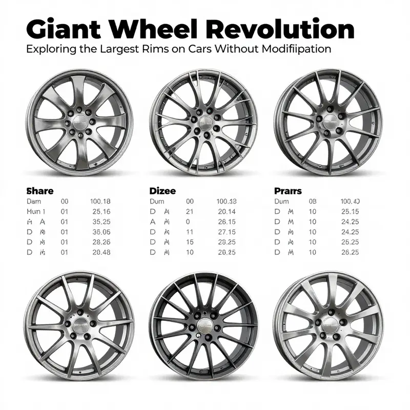 A visual comparison showcasing the variety in rim sizes across different vehicle categories.