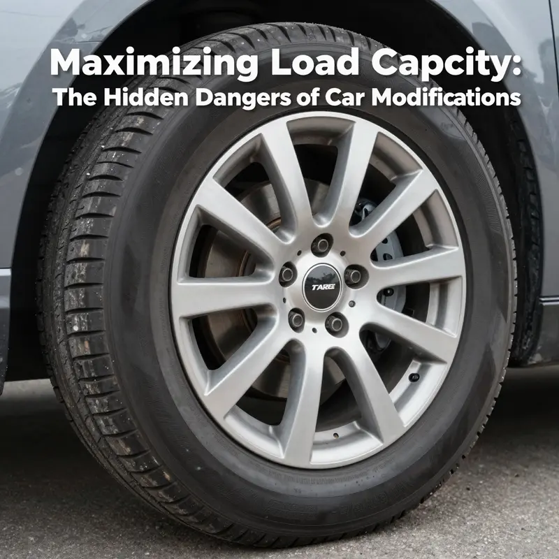 A dynamic view of an aftermarket suspension installation that highlights modifications impacting load capacity.