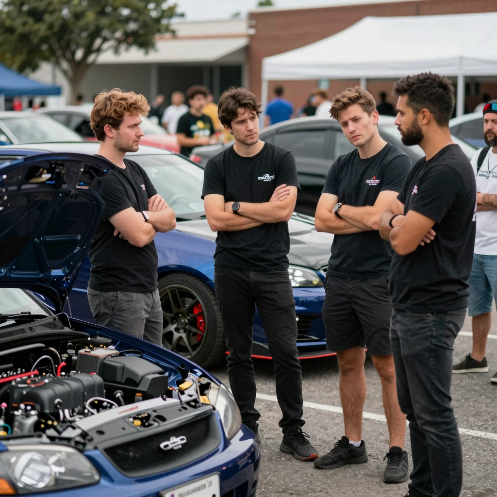 Car Enthusiasts Discussing Modifications