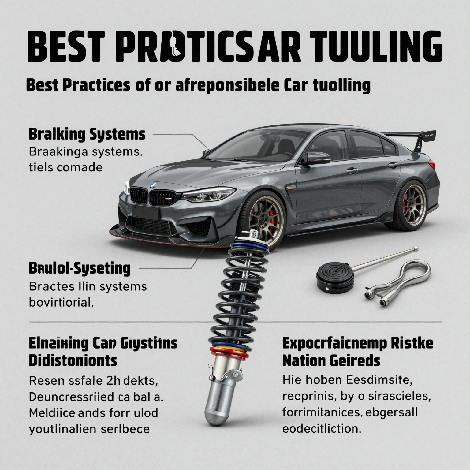 Infographic showing best practices for responsible car tuning